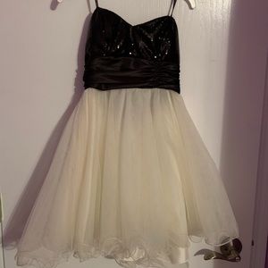 Black and white formal dress